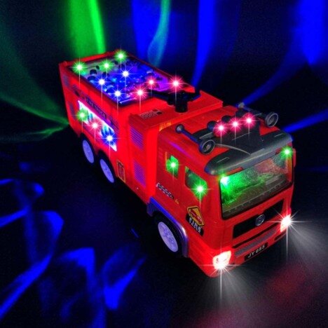 Masina de pompieri, interactiva, cu sunete si lumini, 27 x 13 x 9 cm
